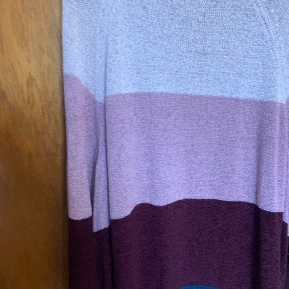 Maurices plus size 3 women’s long sleeve cardigan blue purple color blocks - Picture 11 of 11